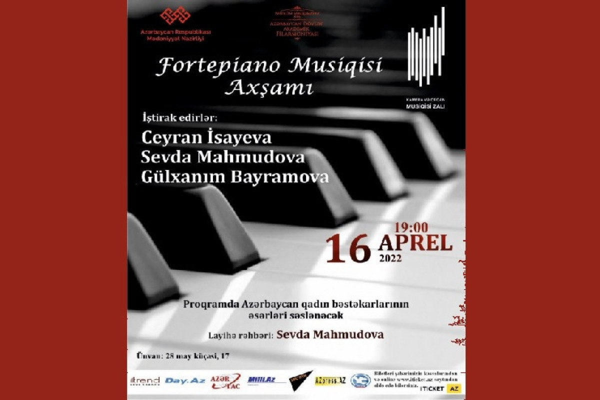 “Fortepiano musiqisi axşamı” konserti baş tutacaq 