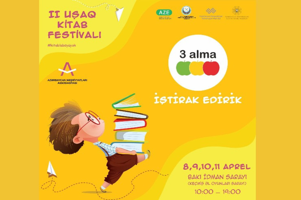 “3 alma” II Uşaq Kitab Festivalında iştirak edəcək 