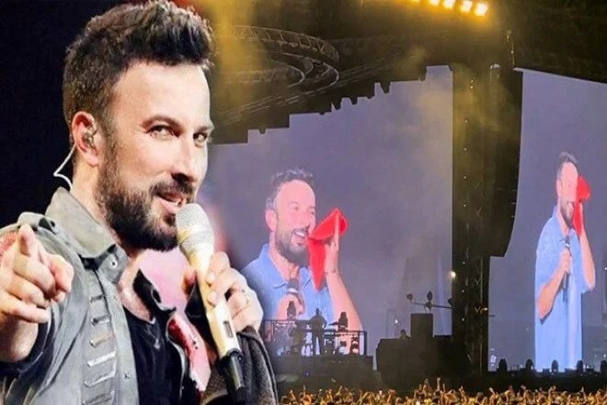 Tarkan tərini sildiyi dəsmalı pərəstişkarlarına atıb  