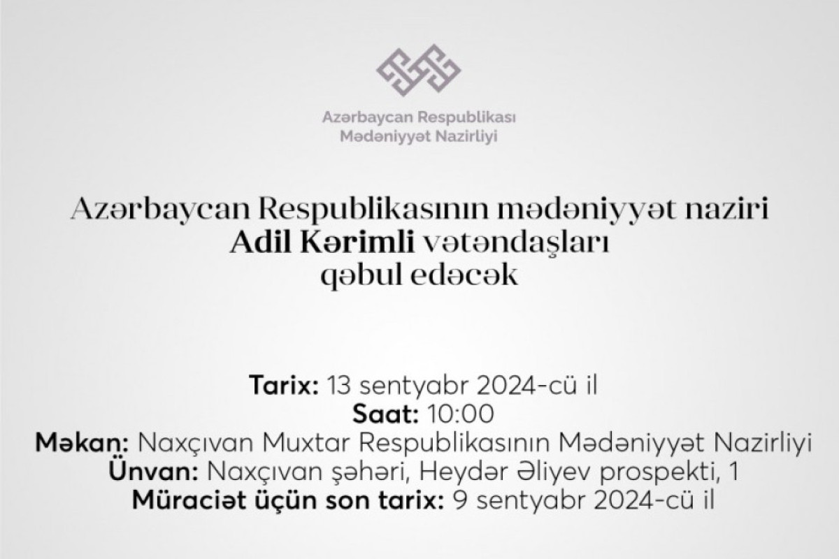 Adil Kərimli Naxçıvanda  vətəndaşları qəbul edəcək