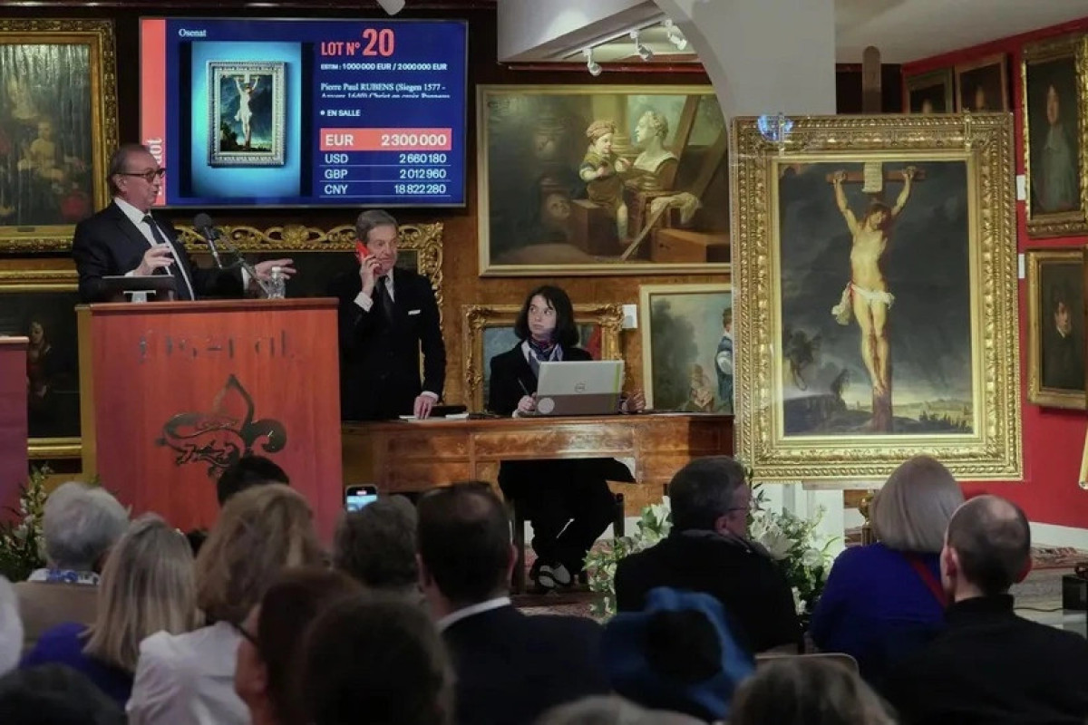 Rubensin "İsa çarmıxda" tablosu hərracda 2,3 milyon avroya satılıb 