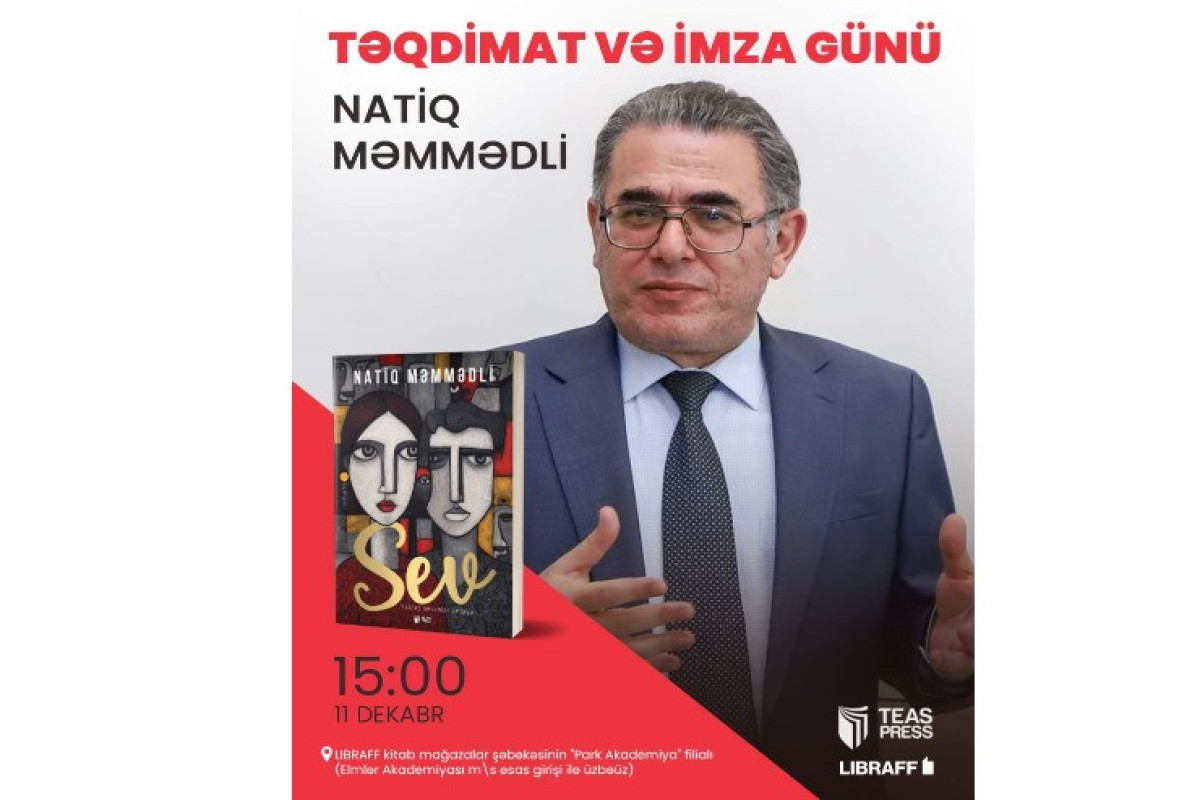 Natiq Məmmədlinin imza günü olacaq 
