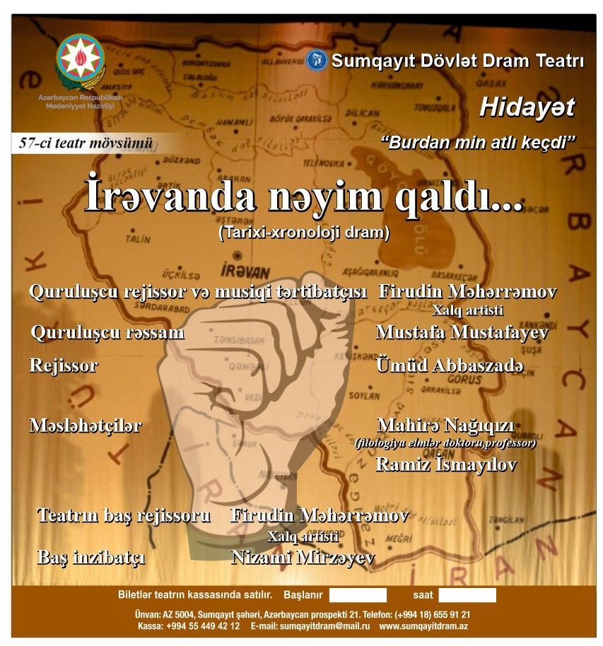 Sumqayıt Teatrında premyera: "İrəvanda nəyim qaldı..."