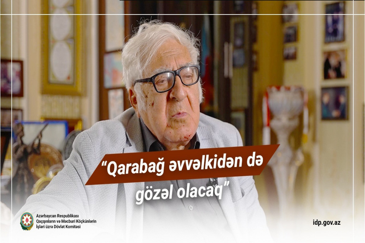 Xalq yazıçısı Anar:  "Qarabağ əvvəlkidən də gözəl olacaq" - VİDEO 