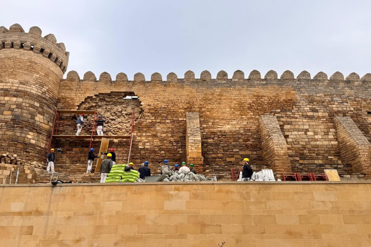 İçərişəhərdə Qala divarının dağılmış hissəsində bərpa işləri aparılacaq 