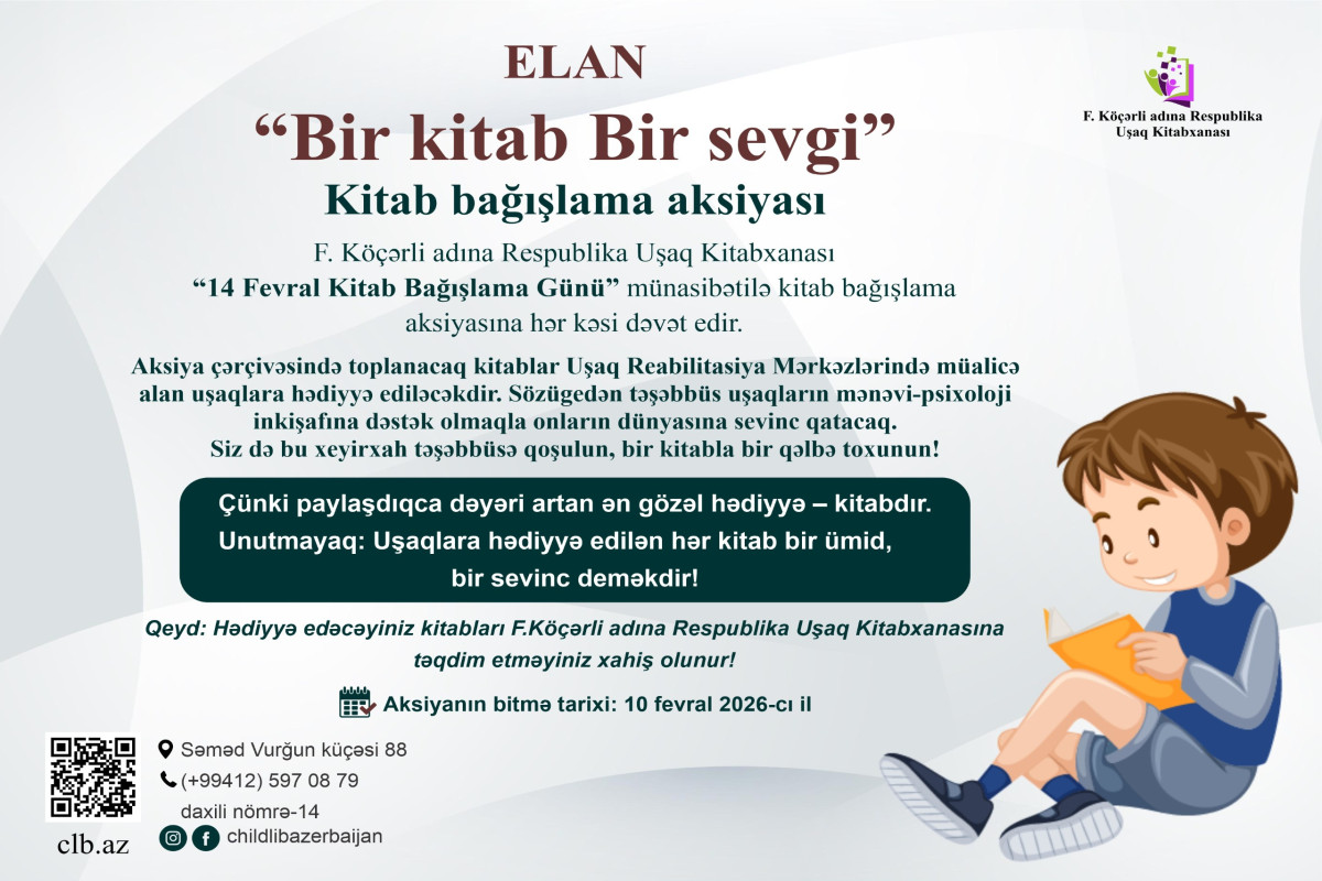 Uşaq Kitabxanasında aksiya: “Bir kitab, bir sevgi” 