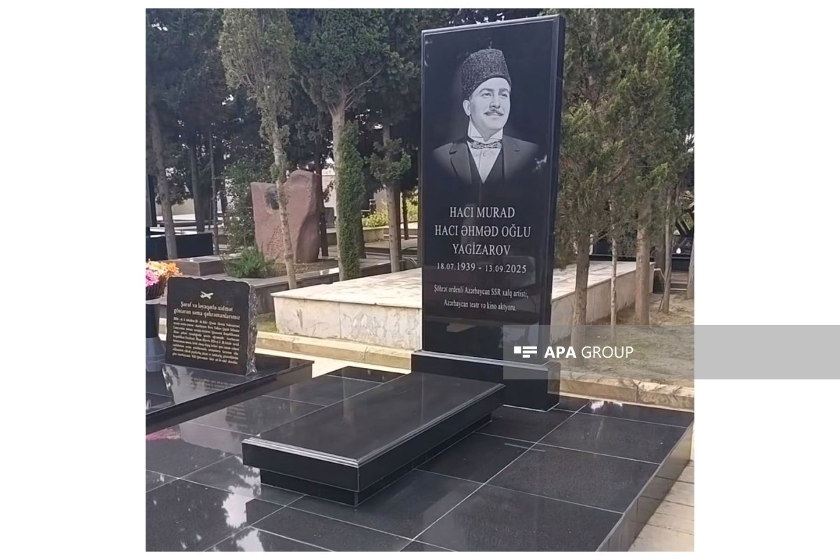 Xalq artisti Hacı Murad Yagizarovun məzar daşı ucaldıldı 