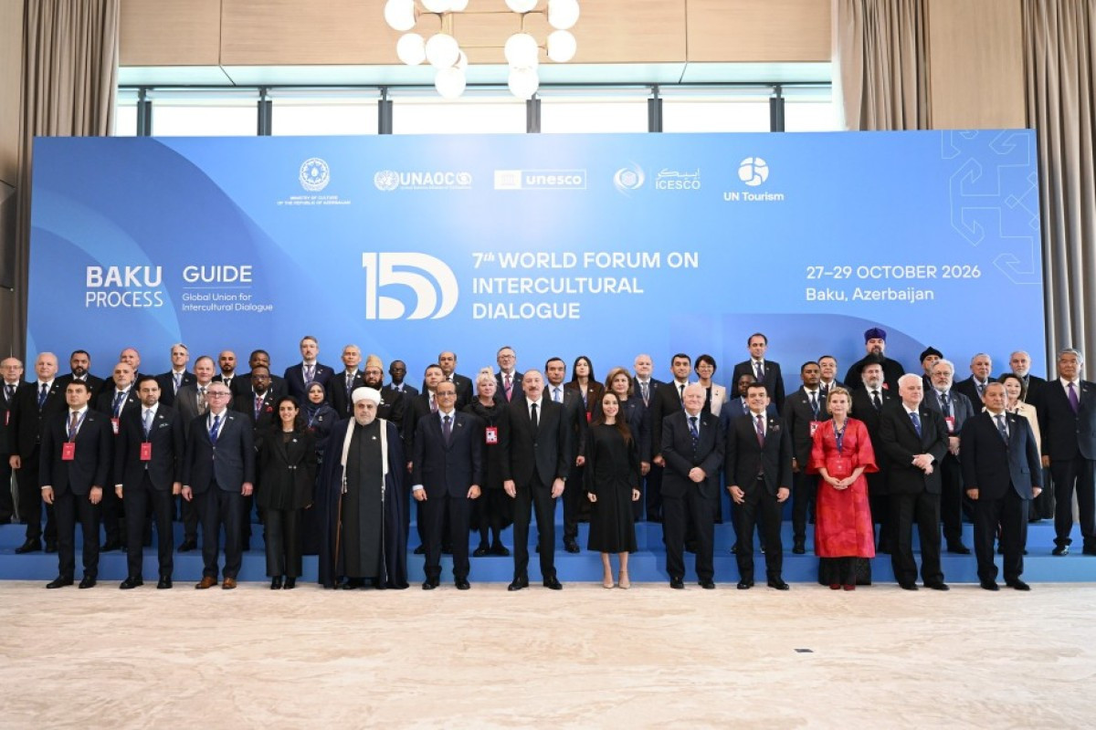 Prezident İlham Əliyev  VII Ümumdünya Mədəniyyətlərarası Dialoq Forumunun açılışında çıxış edir 
