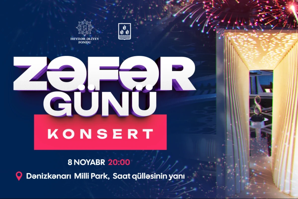 Zəfər Günü münasibətilə Bakı bulvarında konsert və atəşfəşanlıq olacaq